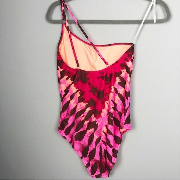 AERIE | One Shoulder Asymmetrical Tie Dye One Piece Swimsuit Women’s Size Small - Picture 9 of 12